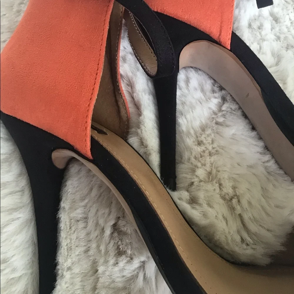 Zara colorblock ankle strap stiletto heels